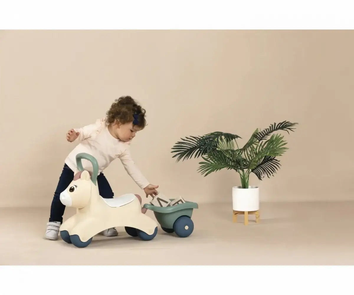 SMOBY Jeżdzik Pony Ride-On Kucyk z Przyczepką zabawka edukacyjna - zabawki-dla-dziewczynki