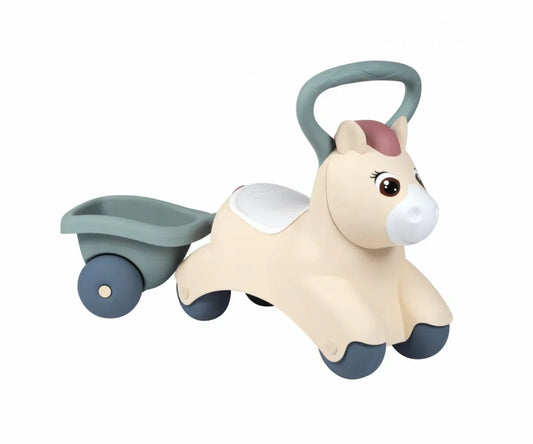 SMOBY Little Pierwszy Jeżdzik Pony Ride-On Kucyk z Przyczepką dla dzieci - zabawki-dla-dziewczynki