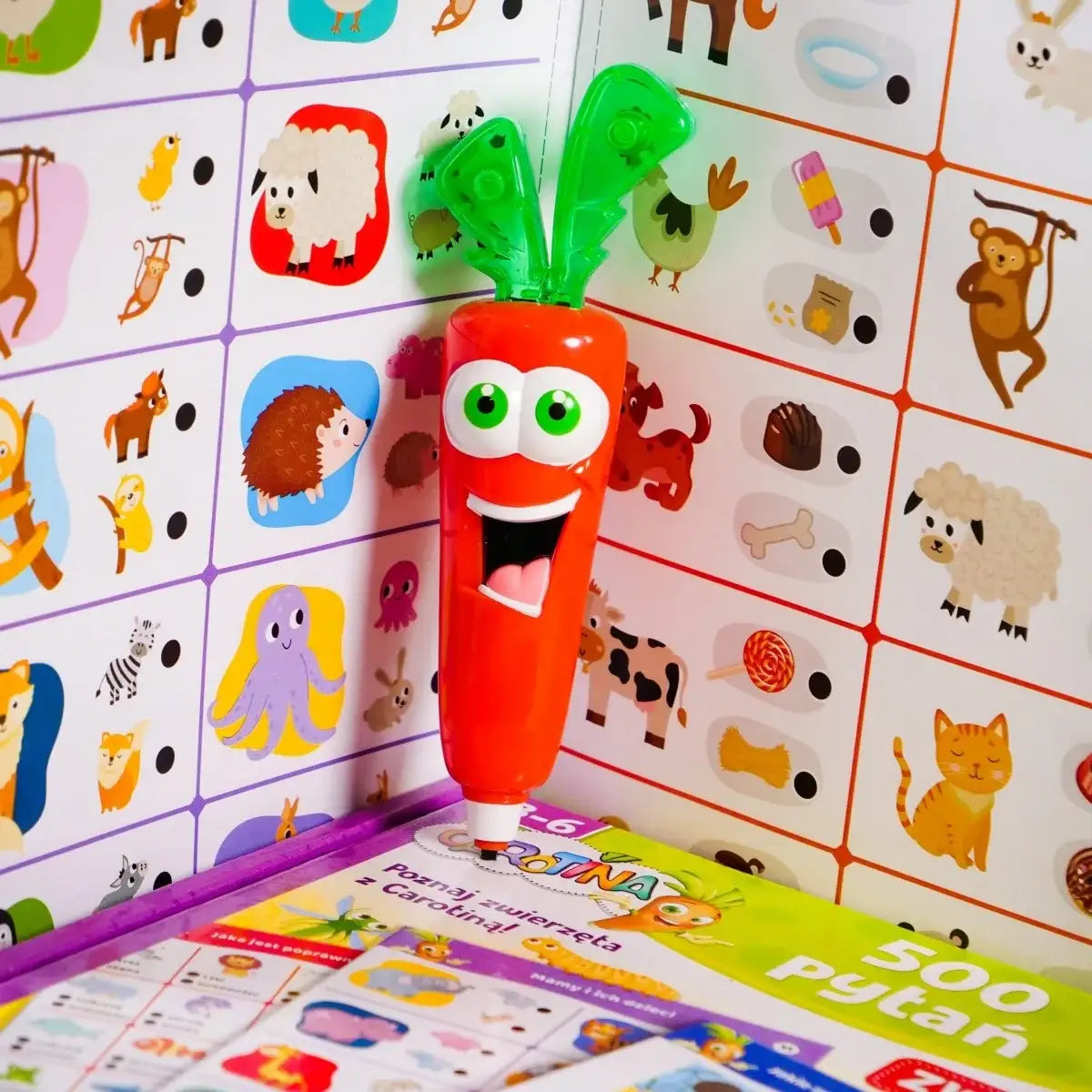 Lisciani Carotina 500 pytań Zwierzęta zabawka rozwijająca wiedzę dziecka