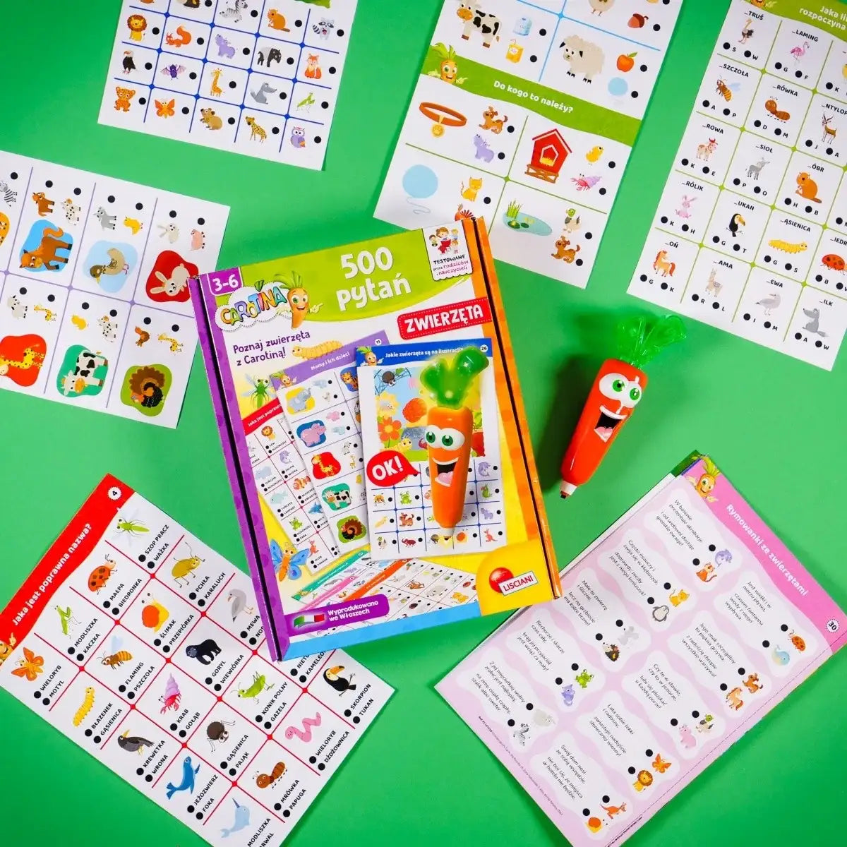 Gra edukacyjna o zwierzętach Lisciani Carotina dla przedszkolaków