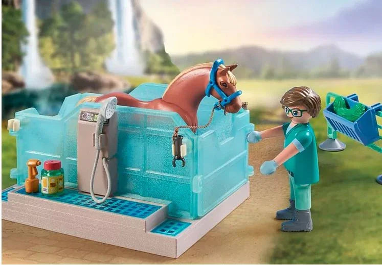Zestaw z figurkami Horses 71352 Hipoterapia i lecznica zwierząt Playmobil - zabawki-dla-dziewczynki