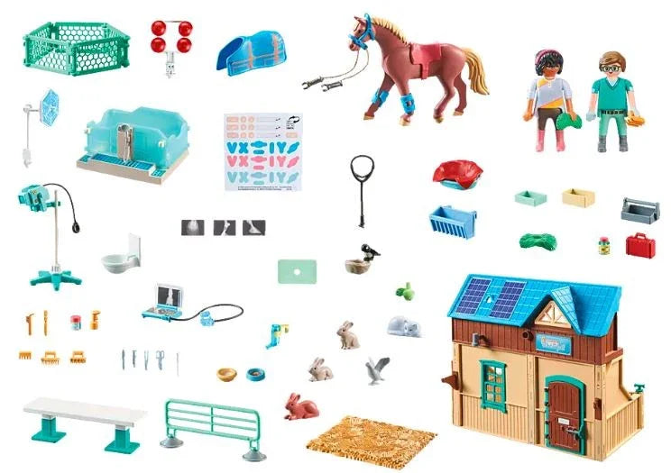 Zestaw z figurkami Horses 71352 Hipoterapia i lecznica zwierząt Playmobil - zabawki-dla-dziewczynki