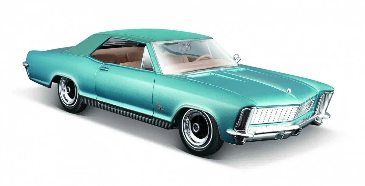 Model kompozytowy Buick Riviera 1965 niebieski 1/24 - zabawki-dla-dziewczynki