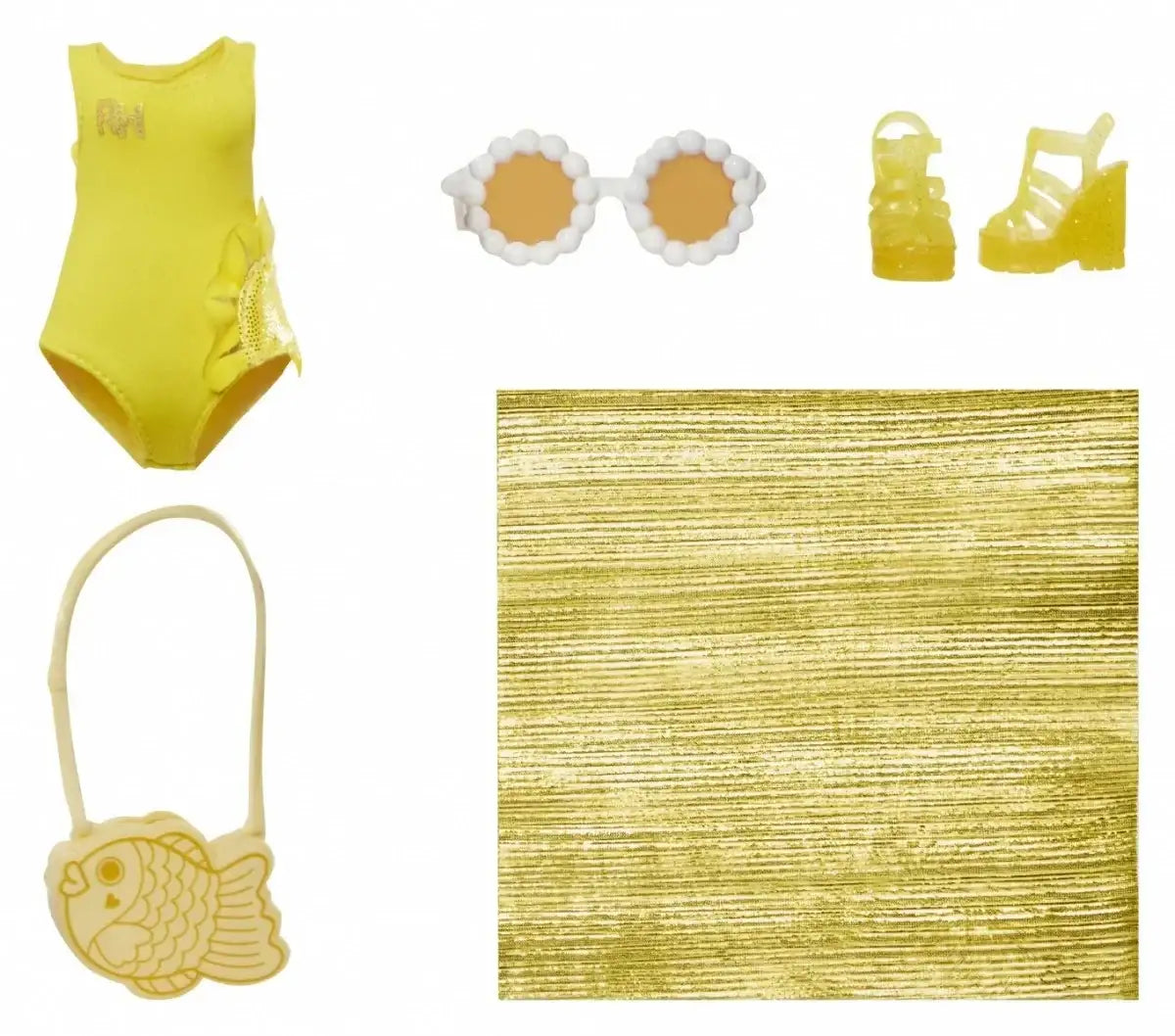 Lalka MGA Rainbow High Sunny Yellow z letnim lookiem i akcesoriami - zabawki-dla-dziewczynki