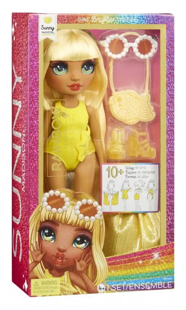 MGA Rainbow High lalka modowa Swim Style Sunny Yellow - zabawki-dla-dziewczynki