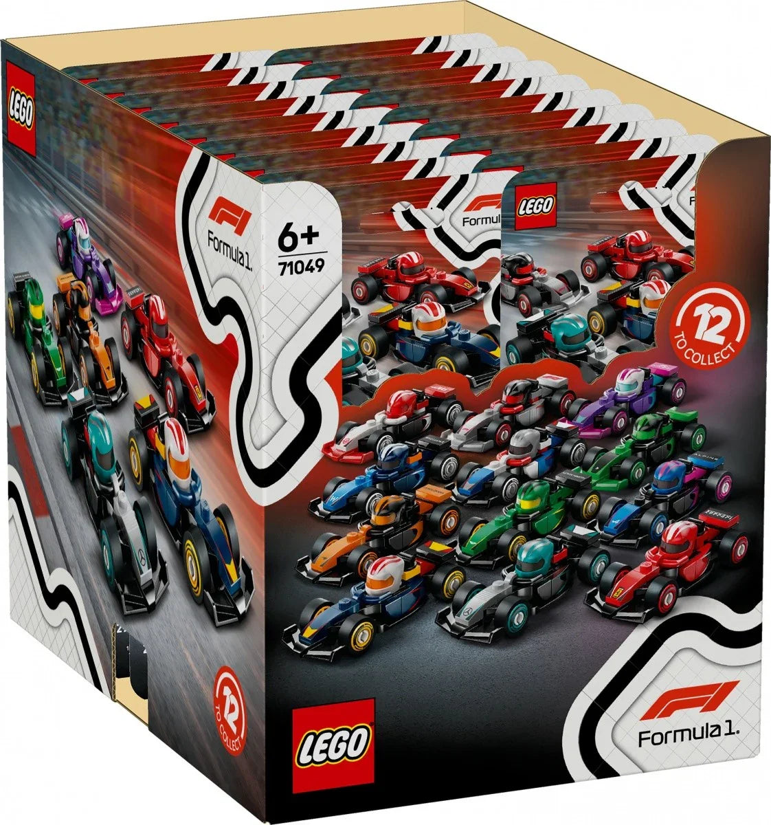 Klocki Minifigures 71049 Kolekcjonerski bolid F1 (display 36 sztuk) - zabawki-dla-dziewczynki