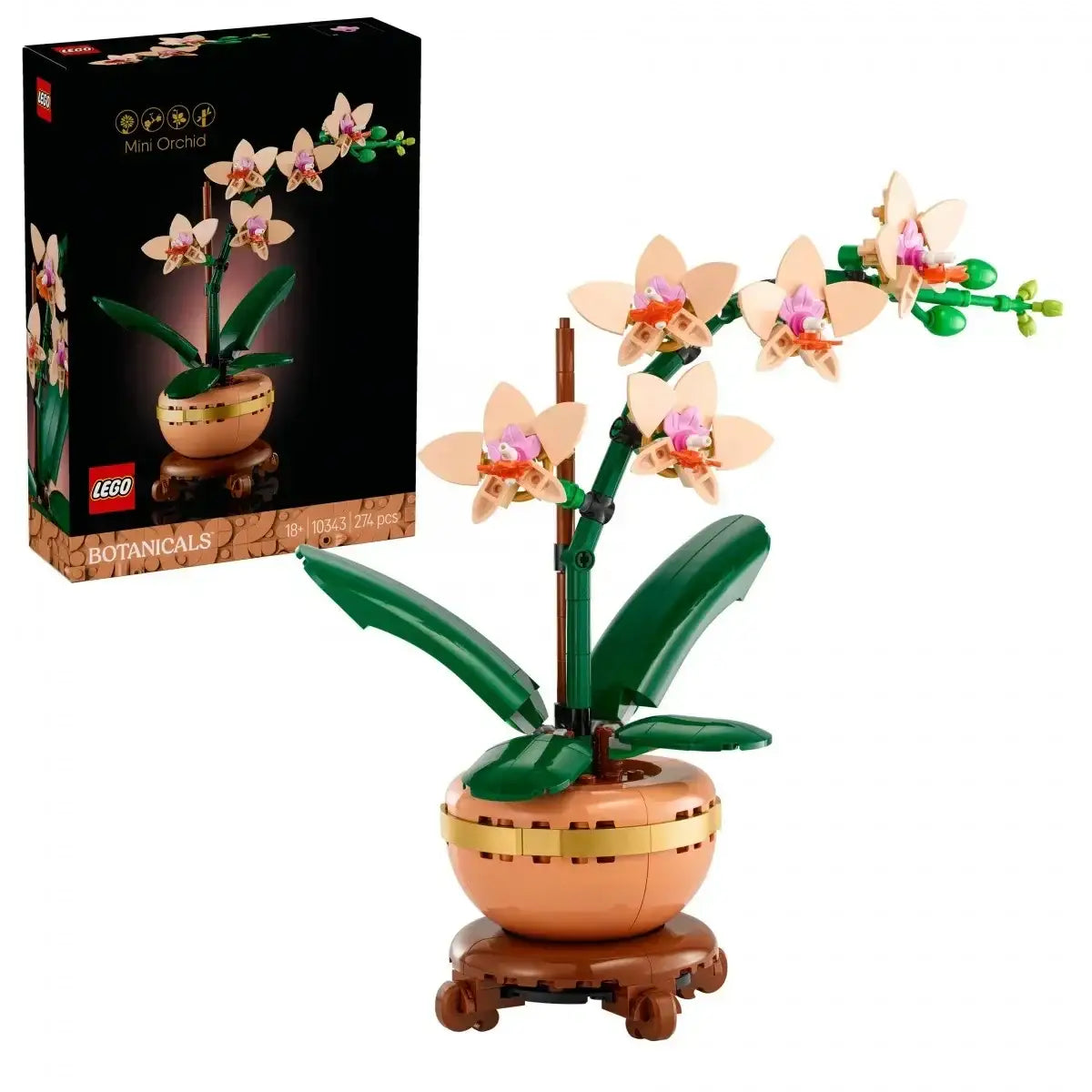 LEGO kwiat orchidea do budowy dekoracyjny model rośliny - zabawki-dla-dziewczynki