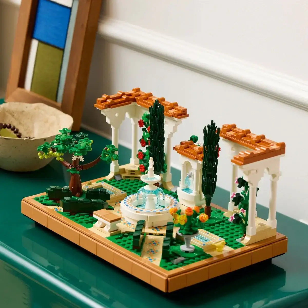 LEGO Icons 10359 zestaw klocków fontanna w ogrodzie dla dzieci - zabawki-dla-dziewczynki
