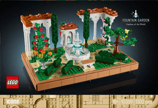 Klocki LEGO Icons 10359 fontanna w ogrodzie dla dzieci - zabawki-dla-dziewczynki