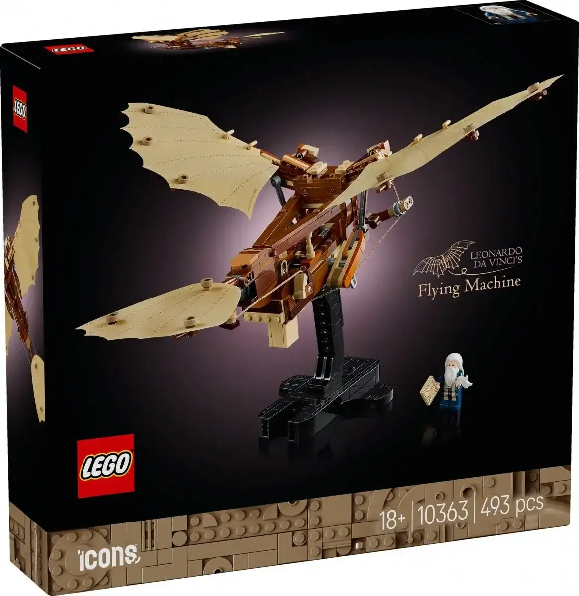 LEGO Icons 10363 klocki maszyna latająca Leonarda da Vinci - zabawki-dla-dziewczynki