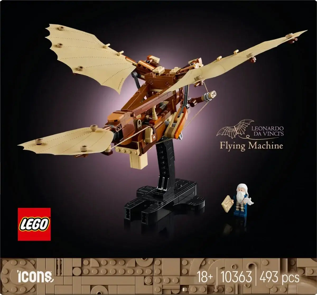 LEGO Icons 10363 zestaw maszyna latająca Leonardo da Vinci dla dzieci - zabawki-dla-dziewczynki