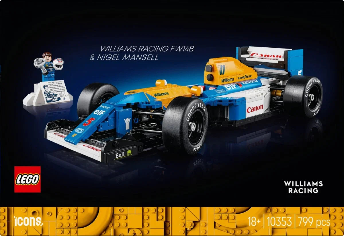 Klocki Icons 10353 Williams Racing FW14B i Nigel Mansell - zabawki-dla-dziewczynki