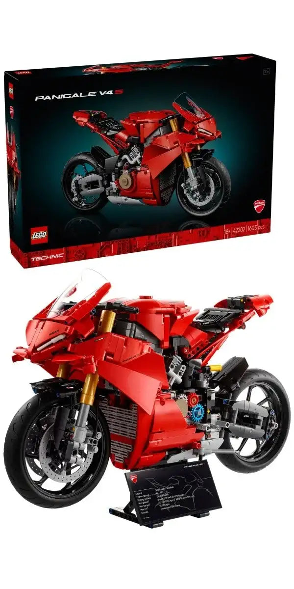 LEGO Technic 42202 zestaw klocków motocykl Ducati Panigale V4 S - zabawki-dla-dziewczynki