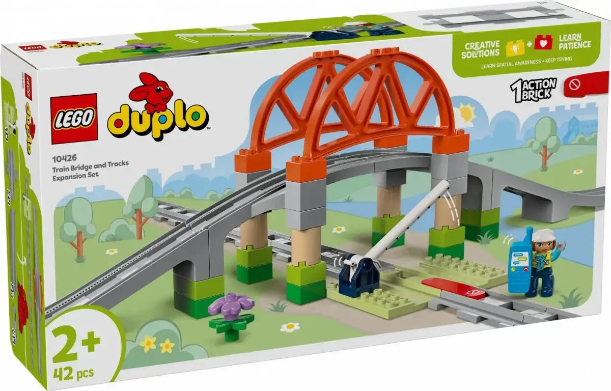 LEGO DUPLO Most i tory kolejowe edukacyjna zabawka dla najmłodszych - zabawki-dla-dziewczynki