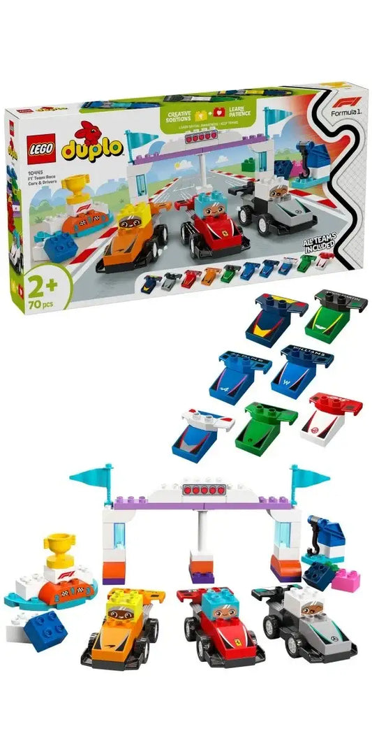 Klocki DUPLO 10445 Bolidy i kierowcy F1 - zabawki-dla-dziewczynki