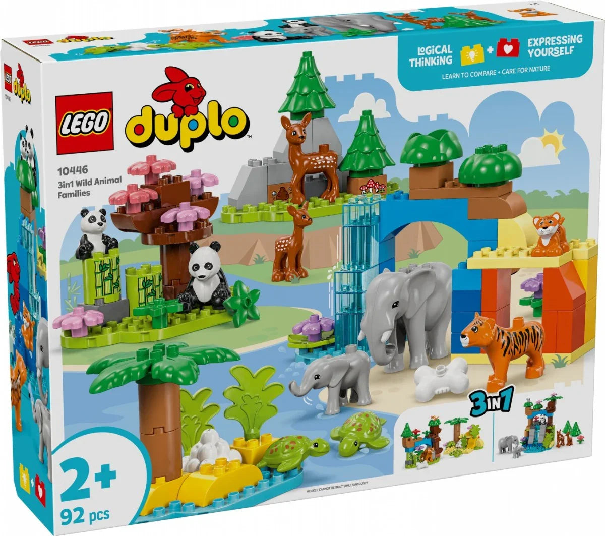 Klocki DUPLO 10446 Rodziny dzikich zwierząt 3 w 1 - zabawki-dla-dziewczynki