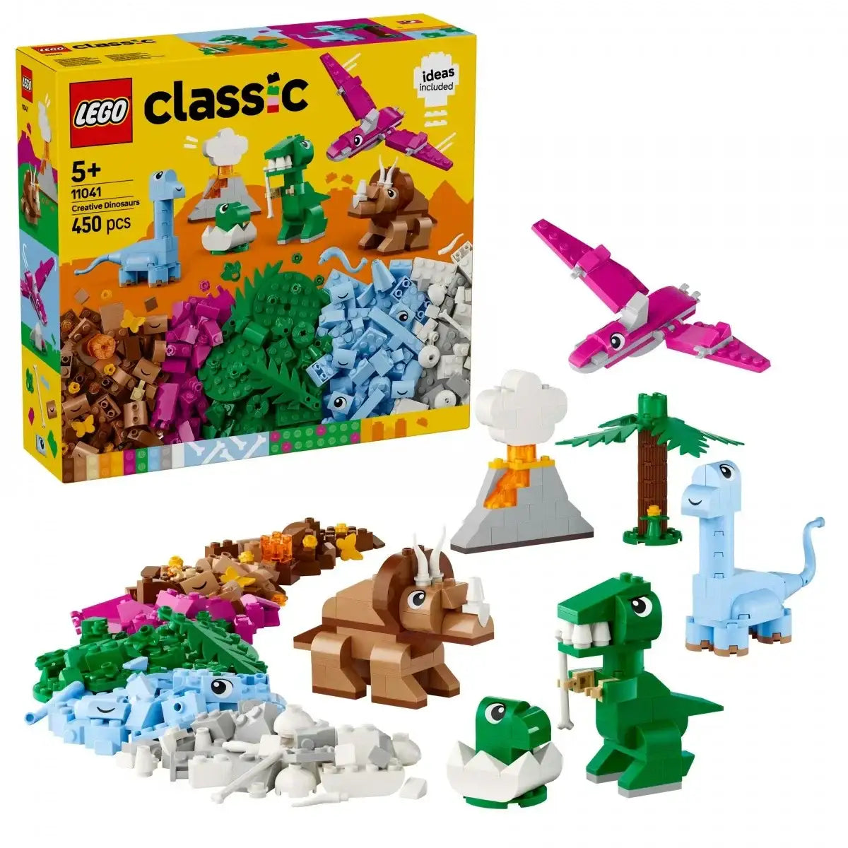 Klocki Classic 11041 Kreatywne dinozaury - zabawki-dla-dziewczynki
