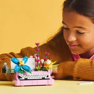 Maszyna do pisania LEGO klocki Creator 31169 z kwiatami dla dzieci - zabawki-dla-dziewczynki
