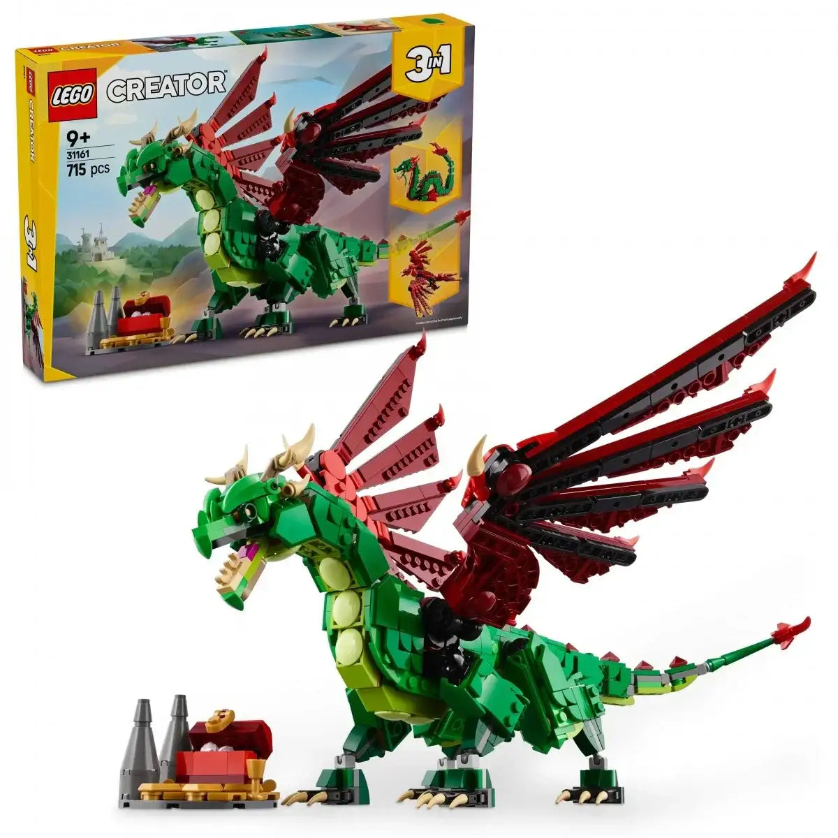LEGO Creator smok 3w1, kreatywna zabawka dla dziewczynki, zestaw klocków dla dzieci - zabawki-dla-dziewczynki