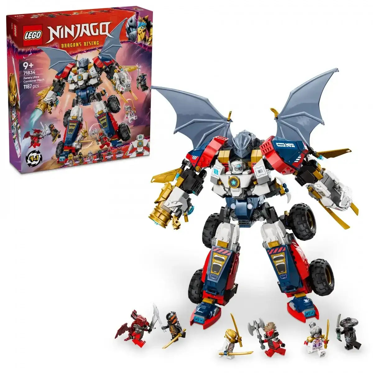 LEGO Ninjago 71834 Ultramech Zanea – wielofunkcyjny robot, zestaw konstrukcyjny dla dzieci, mech Zane do budowania i zabawy.
