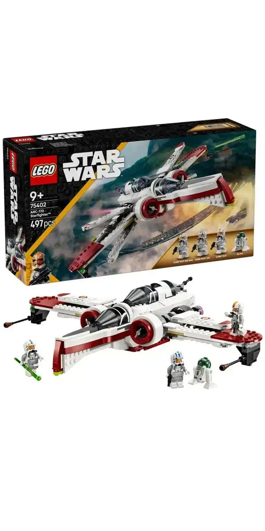 LEGO Star Wars 75402 Myśliwiec ARC-170 – szczegółowy model statku Republiki do budowania