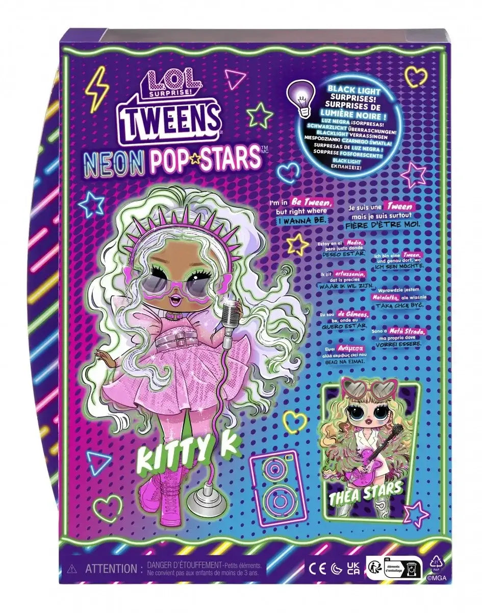 Kolorowa lalka LOL Tweens Kitty Neon Pop Stars MGA