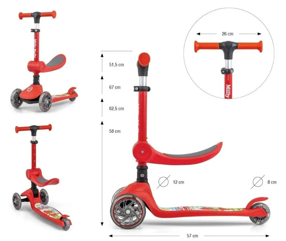 Hulajnoga Scooter Fuzzy Red - zabawki-dla-dziewczynki