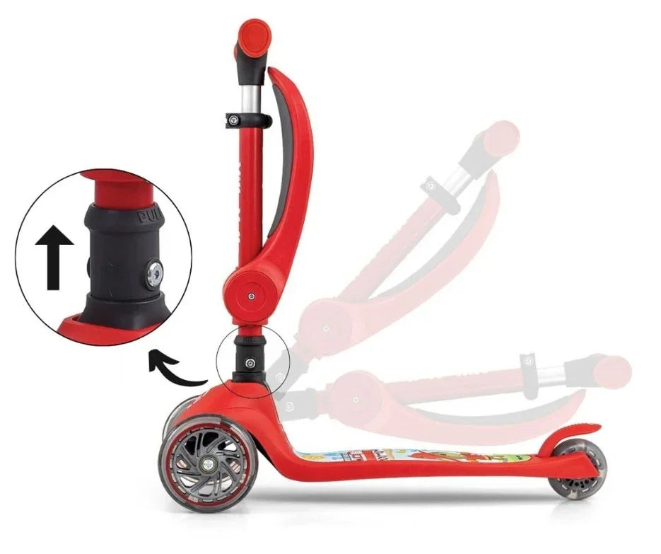 Hulajnoga Scooter Fuzzy Red - zabawki-dla-dziewczynki