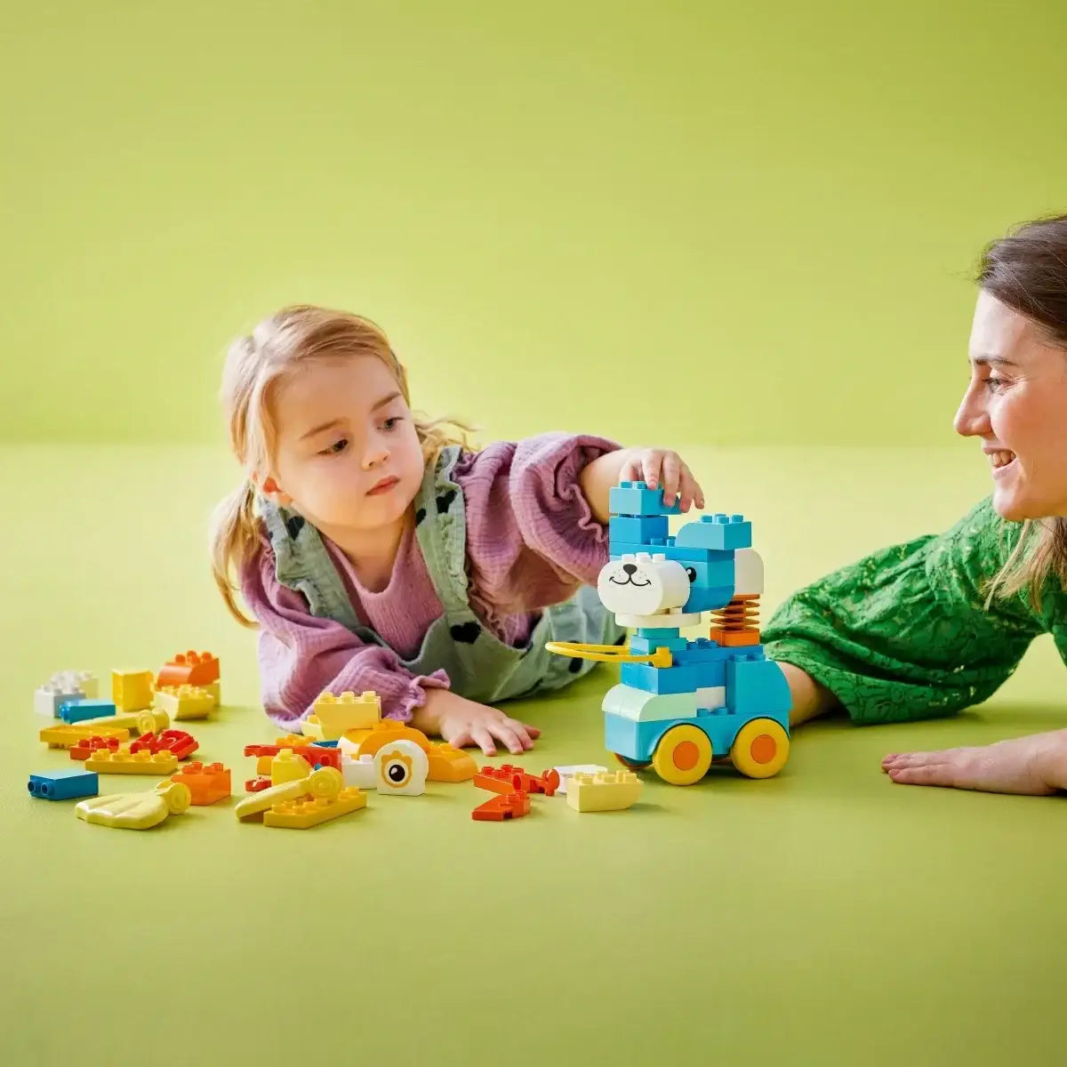 Klocki LEGO DUPLO 10448 3 w 1 Zwierzątka na kółkach interaktywna zabawka - zabawki-dla-dziewczynki