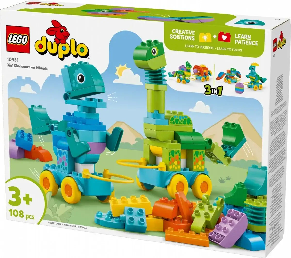 LEGO Dinozaury na kółkach DUPLO zabawka edukacyjna - zabawki-dla-dziewczynki