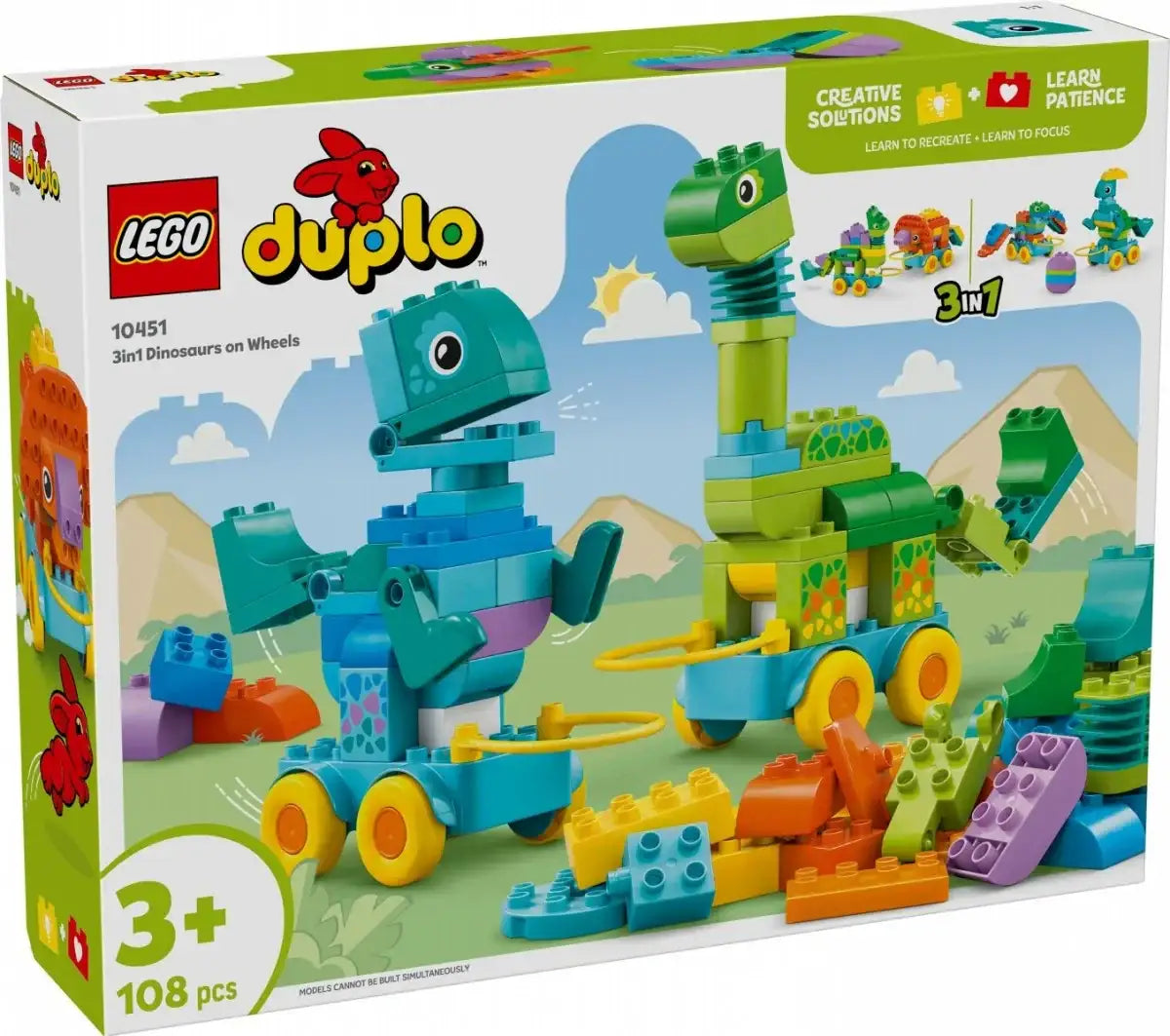 LEGO DUPLO Dinozaury na kółkach 10451 dla dzieci - zabawki-dla-dziewczynki