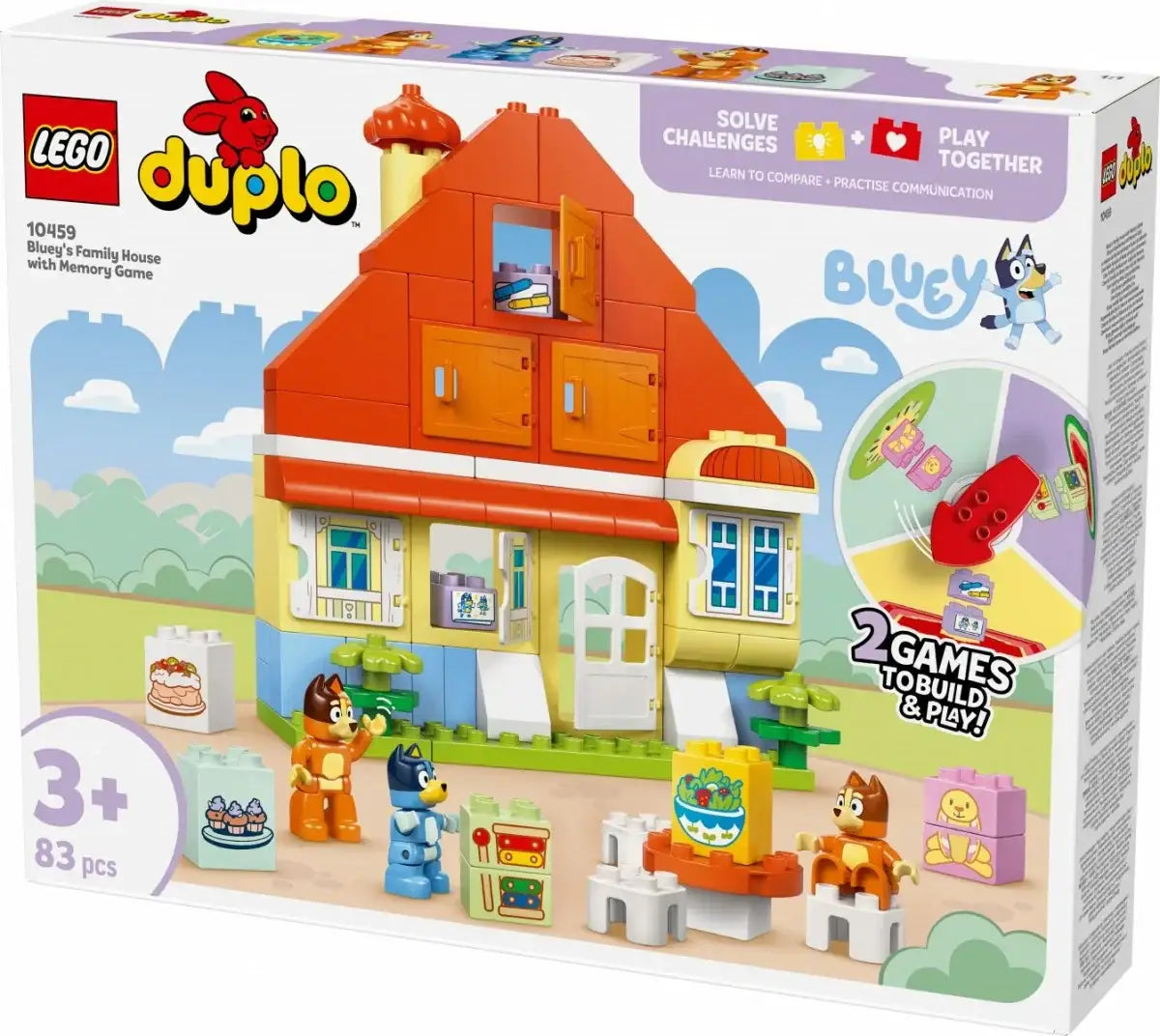 LEGO Klocki DUPLO Bluey 10459 Dom rodzinny Blue zabawka dla dzieci - zabawki-dla-dziewczynki