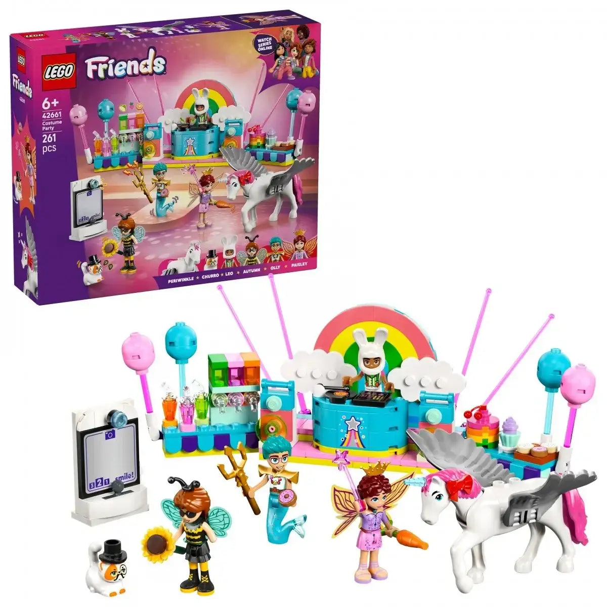 LEGO Friends 42661 Bal przebierańców z jednorożcem i wróżką zestaw - zabawki-dla-dziewczynki