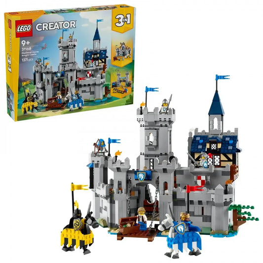 LEGO Creator 3w1 zamek rycerski, kreatywna zabawka dla dzieci, zestaw do budowy zamku - zabawki-dla-dziewczynki