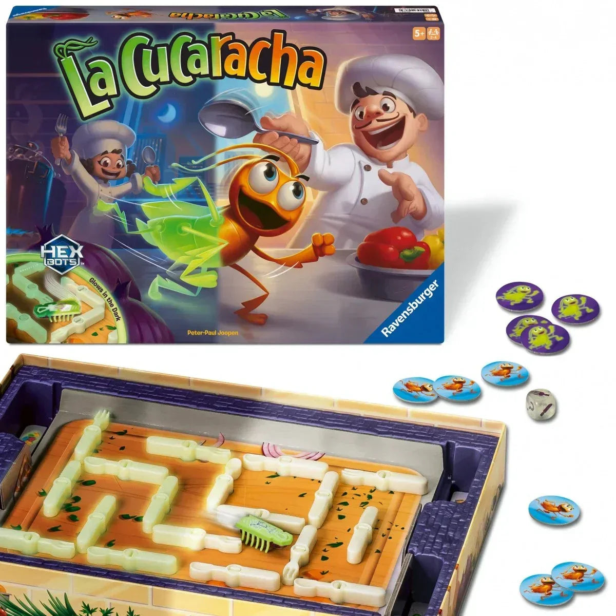 Ravensburger Gra La Cucaracha świecąca w ciemności interaktywna zabawa- zabawki-dla-dziewczynki