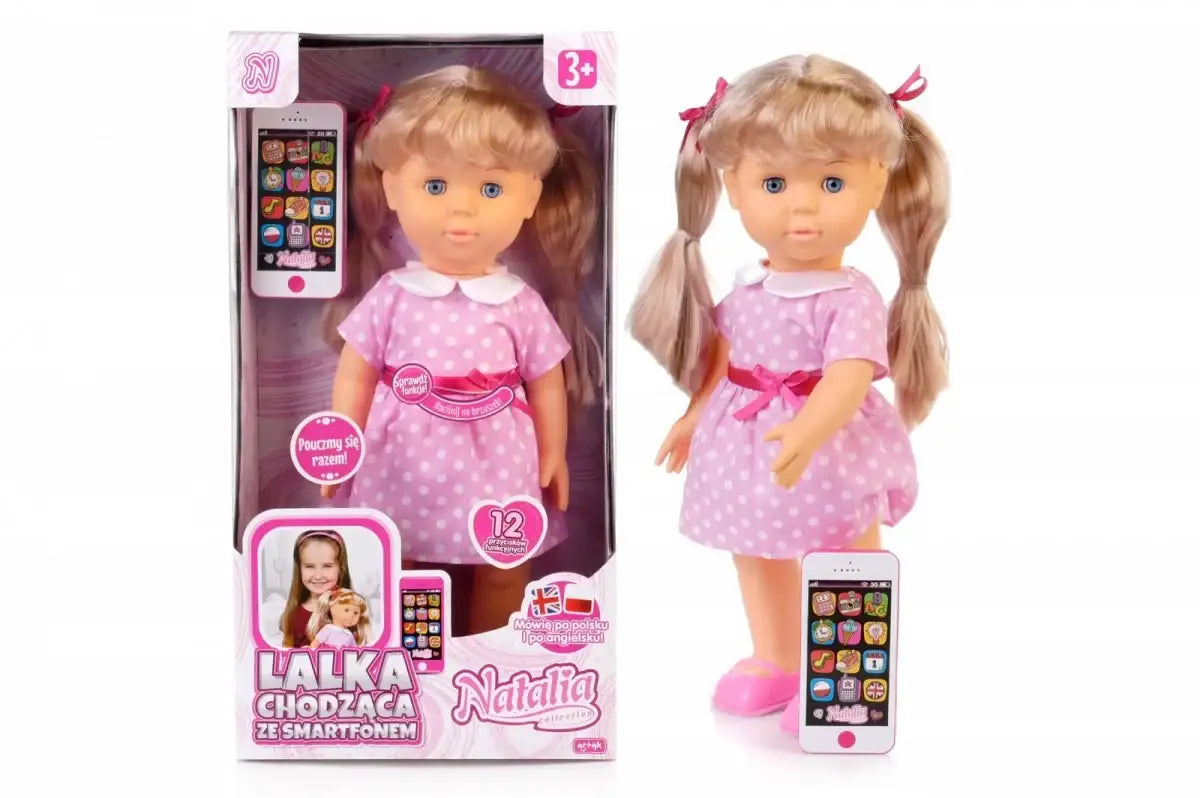 Lalka Natalia 41 cm ze smartfonem Artyk