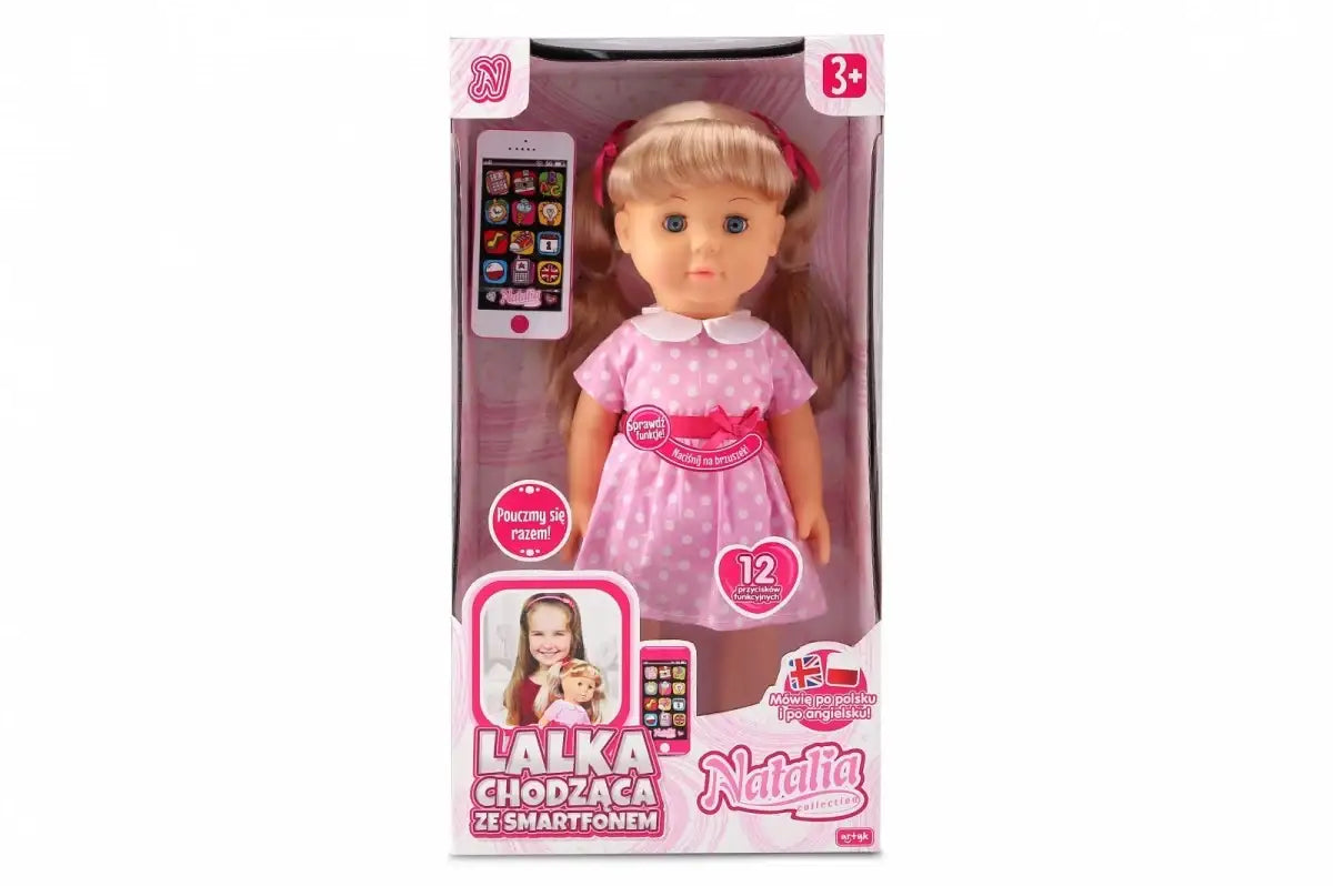 Artyk chodząca lalka ze smartfonem dla dzieci