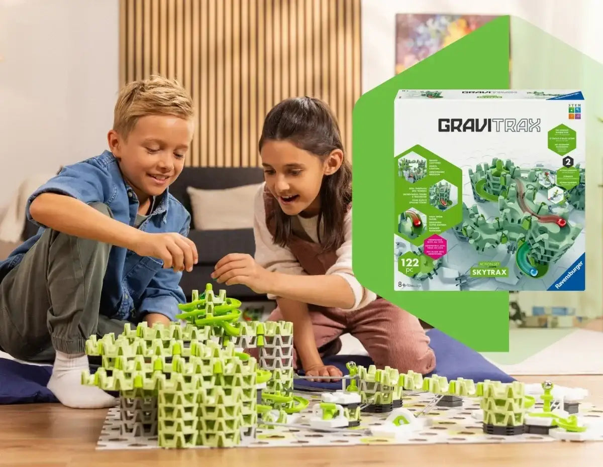 Zabawka edukacyjna Ravensburger Gravitrax Skytrax M, konstrukcja torów kulkowych - zabawki-dla-dziewczynki