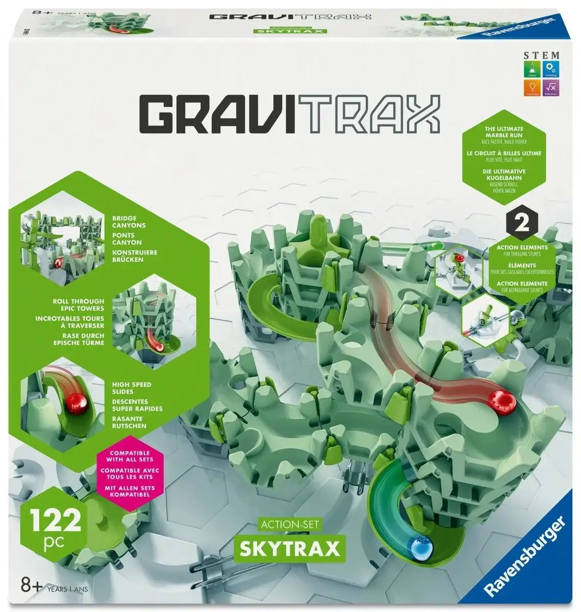 Ravensburger Gravitrax Skytrax M , edukacyjny tor kulkowy dla dzieci - zabawki-dla-dziewczynki