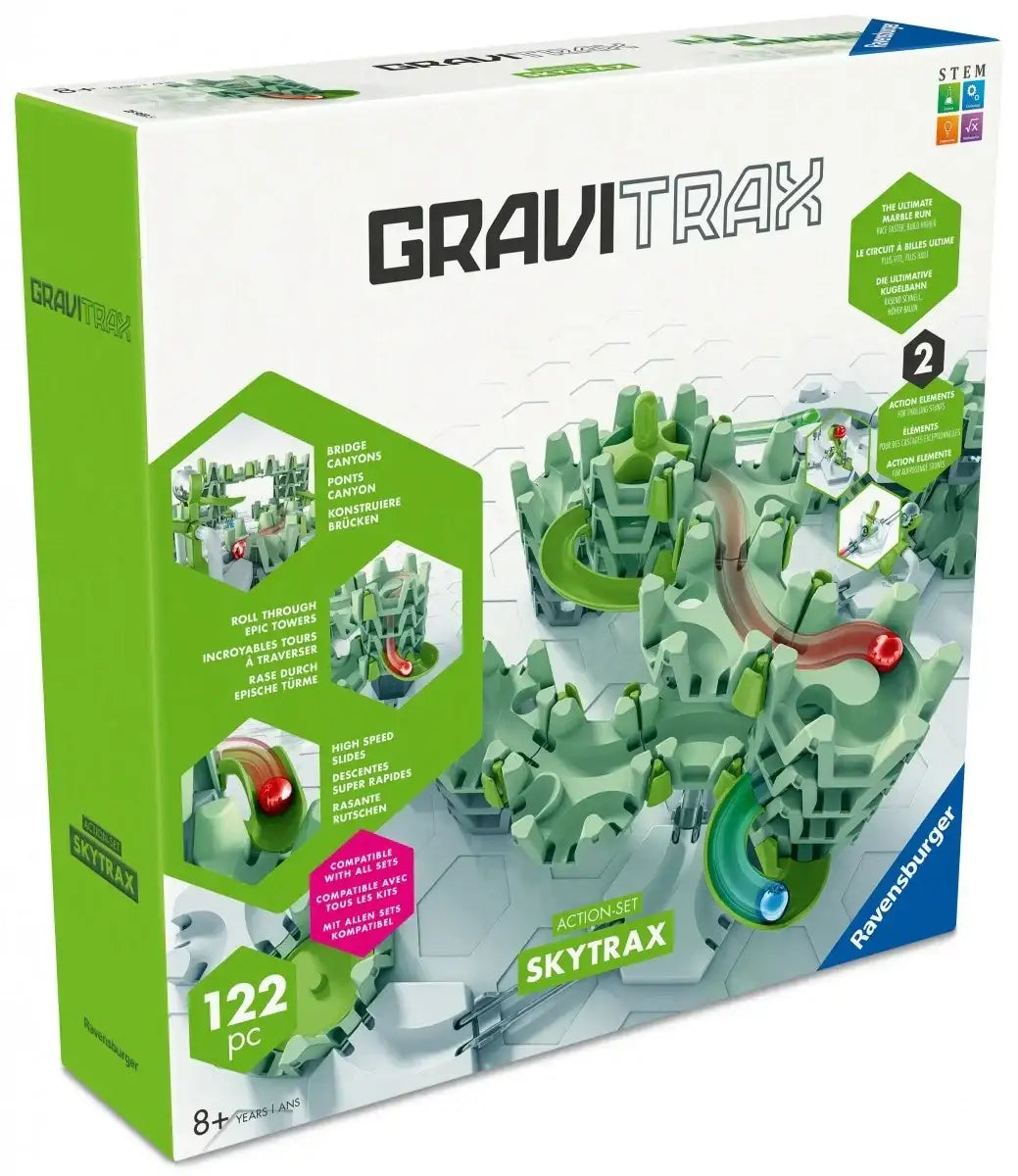 Ravensburger Gravitrax Skytrax M, zestaw startowy do budowy torów kulkowych - zabawki-dla-dziewczynki
