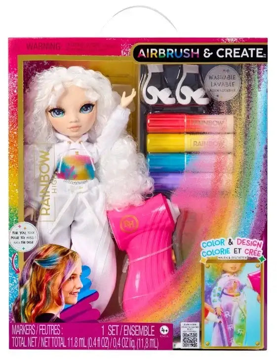 MGA Rainbow High Air Brush kreatywna lalka do makijażu