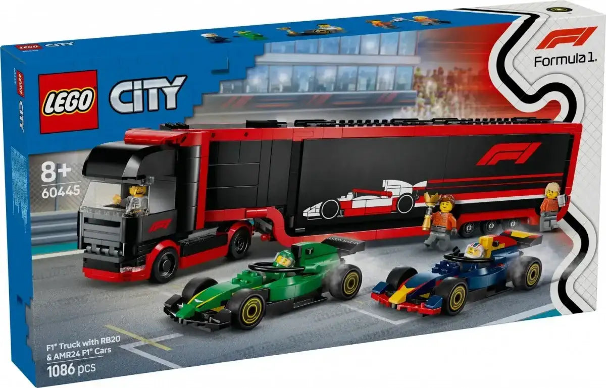 LEGO F1 60445 – ciężarówka i samochody wyścigowe