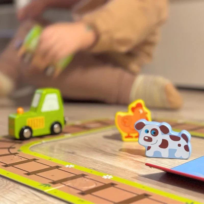 TOOKY TOY Drewniana Farma w Walizce Figurki Pojazdy - zabawki-dla-dziewczynki