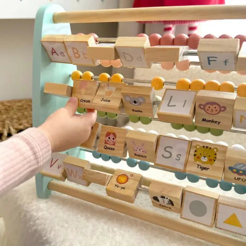 TOOKY TOY alfabet dwustronne liczydło - zabawki-dla-dziewczynki