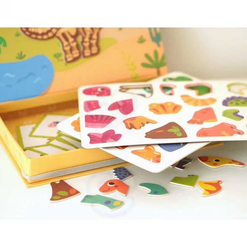 TOOKY TOY puzzle dinozaury magnetyczna układanka dla dzieci - zabawki-dla-dziewczynki