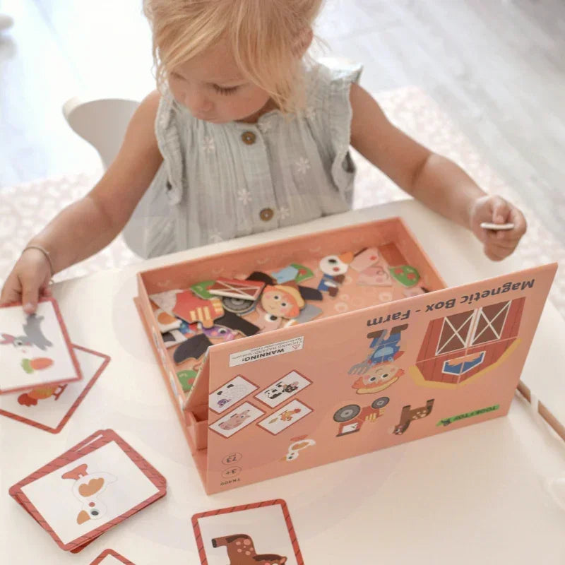 TOOKY TOY farma puzzle układanka magnetyczna dla maluchów - zabawki-dla-dziewczynki