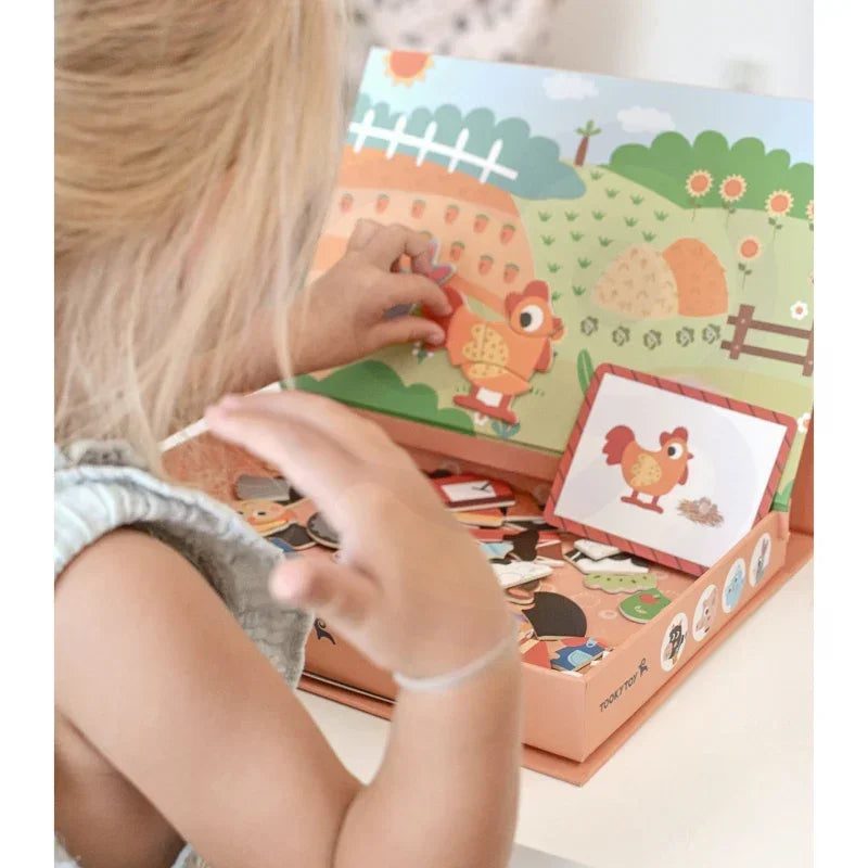 TOOKY TOY puzzle farma magnetyczna układanka dla dzieci - zabawki-dla-dziewczynki