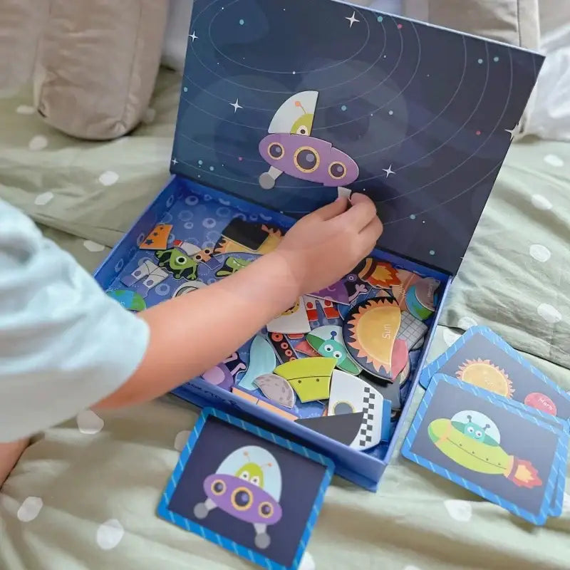 TOOKY TOY puzzle kosmos magnetyczna układanka dla dzieci - zabawki-dla-dziewczynki