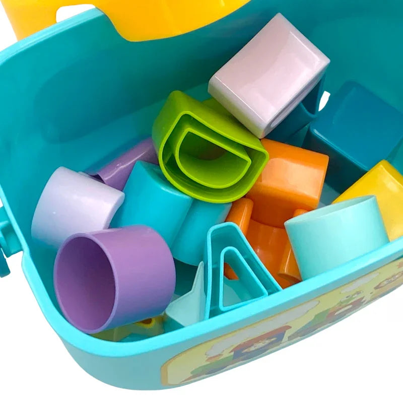 WOOPIE BABY Sorter 2w1 Skrzynka Walizka + Nauka Alfabetu i Kształtów - zabawki-dla-dziewczynki