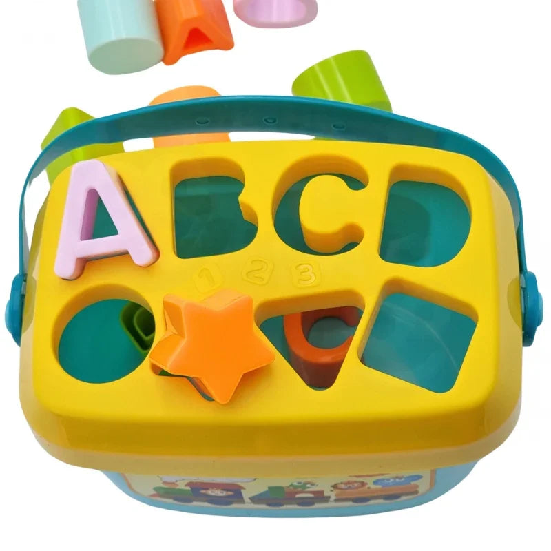 WOOPIE BABY Sorter 2w1 Skrzynka Walizka + Nauka Alfabetu i Kształtów - zabawki-dla-dziewczynki